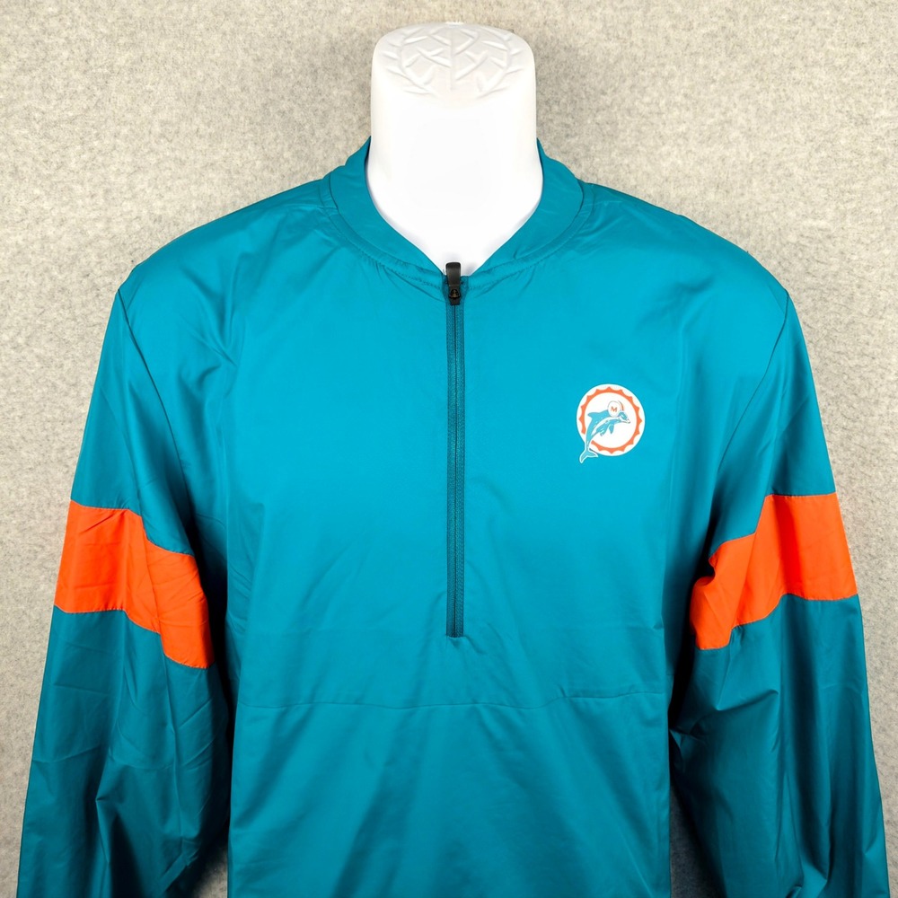 Nike NFL Miami Dolphins Onfield Pullover‎ Jacket Lightweight Windbreaker M